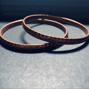 Set of copper bangles